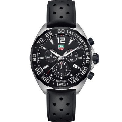 Tag Heuer Formula 1 Chrono Black Rubber Strap 43mm
