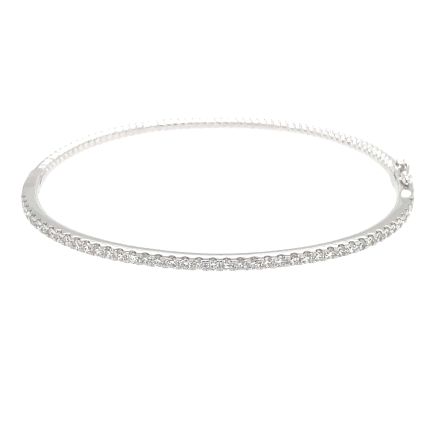 Diamond Set 1.00ct White Gold 18ct Bangle