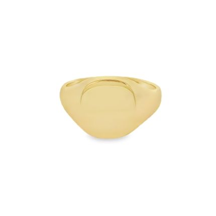 9ct Gents Cushion Plain Signet Ring