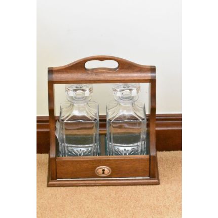 Light Mahogany 2 Bottle Tantalus