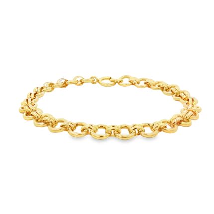 9ct Yellow Gold Rio Link 3 7.5"/19cm