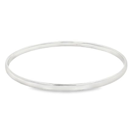 Solid Silver Plain Bangle