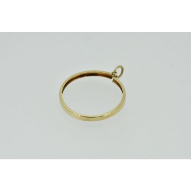 Coin Mount 9ct Charm