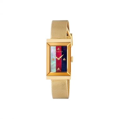 Gucci G Frame White, Red & Blue MOP Watch