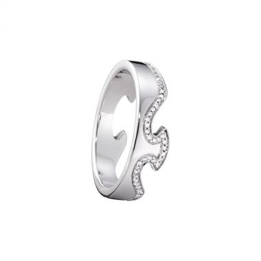 Georg Jensen Fusion End Ring with Diamonds, 18ct