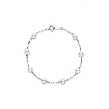 Mikimoto Pearl Chain Bracelet - White Gold