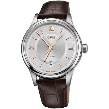 Oris Classic Date Leather Strap Watch 42mm