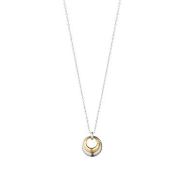 Georg Jensen Curve Necklace with Pendant, 18ct Yellow Gold & Sterling Silver