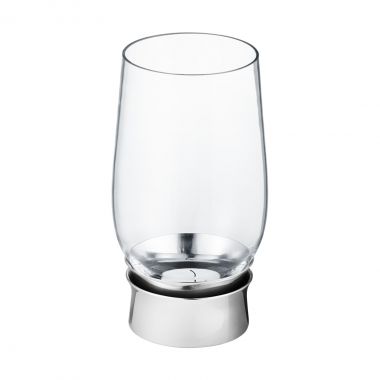 Georg Jensen Lumis tealight candleholder - Mouth-blown glass, Stainless steel
