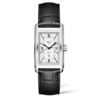 Longines DolceVita Sector Silver Dial & Black Leather