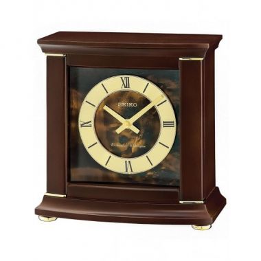Seiko Wooden Mantel Clock Dark Brown