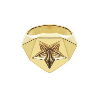 Shaun Leane Yellow Gold Vermeil Star Signet Ring