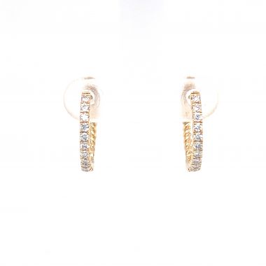Diamond 0.25ct Hoop 18ct Earrings
