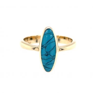Turquoise 9ct Yellow Gold Ring