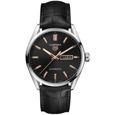 Tag Heuer Carrera Day-Date Automatic Calibre 5 Black Leather 41mm WBN2013.FC6503