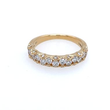 Diamond 18ct Yellow Gold Zig Zag Ring