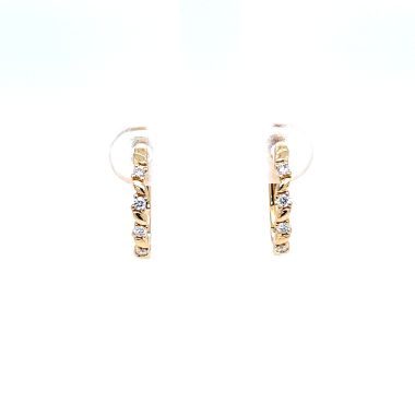 Diamond 18ct Yellow Gold Hoop Earrings