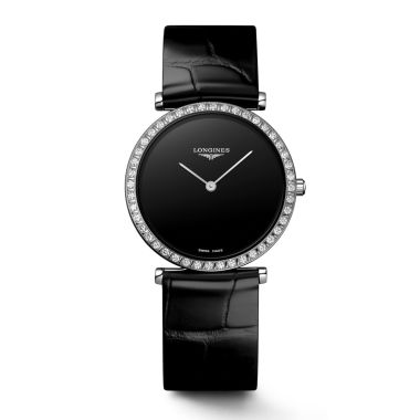 Longines La Grande Classique Black with Diamonds Watch L4.523.0.50.2