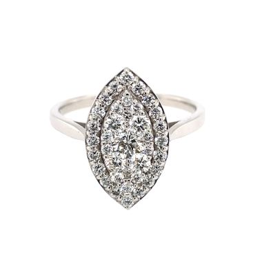 Diamond Marquise Style Platinum Ring