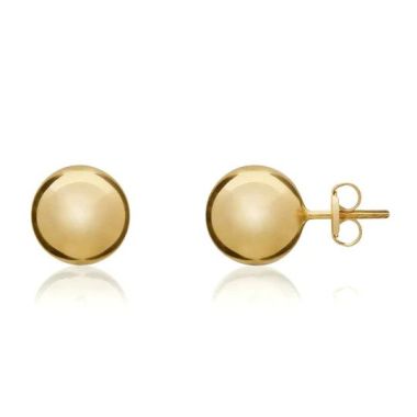 9ct Yellow Gold Polished Ball Stud Earrings 9mm