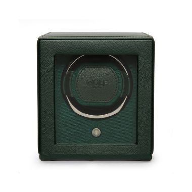 Wolf Cub Single Watch Winder Green With Cover