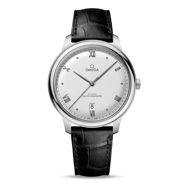 Omega De Ville Prestige Co-Axial Master Chronometer Watch 40mm, Steel on Leather Strap