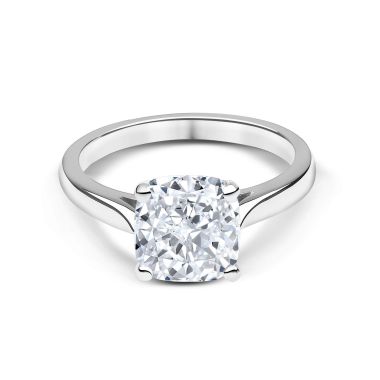 Hayes & Lake Cushion Cut Single Stone 1.50ct Lab Grown Diamond, Platinum Ring