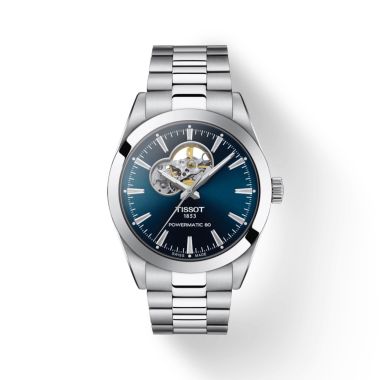 Tissot Gentleman Powermatic 80 Blue Open Heart 40mm Watch T1274071104101