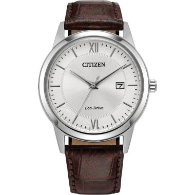 Citizen Eco-Drive Mens Brown Strap 41mm Watch