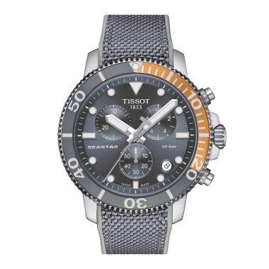 Tissot Seastar 1000 Chronograph Orange & Grey 45.5mm Watch T120.417.17.081.01