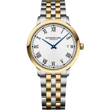 Raymond Weil Toccata Two Tone White Dial 39mm Watch