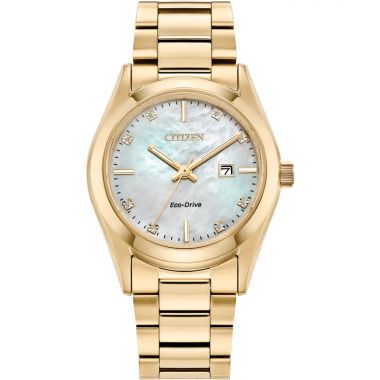 Citizen Eco-Drive Ladies' Diamond Gold 33mm Watch EW2701-59D