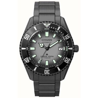 Citizen Automatic Promaster Diver Grey Super Titanium 41mm Watch NB6025-59H