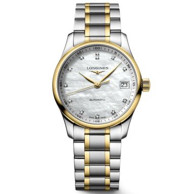 Longines Automatic Master Collection Two Tone MOP Diamond Dial 34mm L2.357.4.07.6