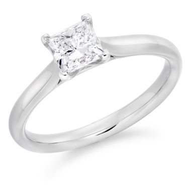 Platinum Princess Cut 0.70ct Diamond Ring