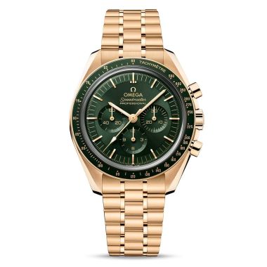 Omega Speedmaster Moonwatch Professional Master Chronometer Chronograph 42mm Moonshine™ gold with Green Dial 310.60.42.50.10.001