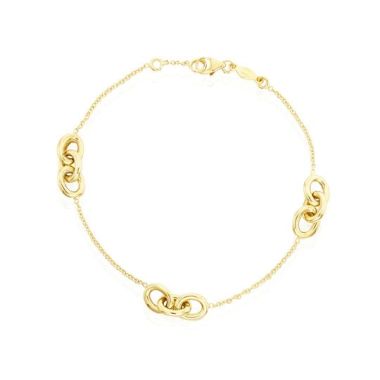 9ct Yellow Gold Oval Links Design Chain Bracelet