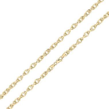 9ct Yellow Gold Handmade 6mm Oval Knot Chain