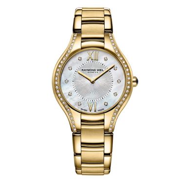Raymond Weil Noemia Gold PVD Diamond Bezel 24mm Quartz Watch