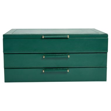 Wolf Sophia Jewellery Box With Drawers - Forest Green