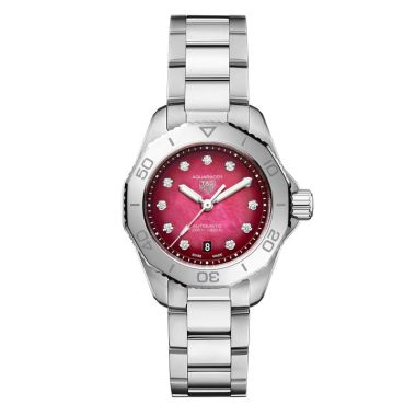 Tag Heuer Aquaracer Professional 200m Ladies Automatic Red 30mm Watch WBP2414.BA0622