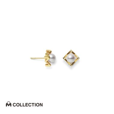 Mikimoto M Collection 18K Yellow Gold Earrings PE 1722 K