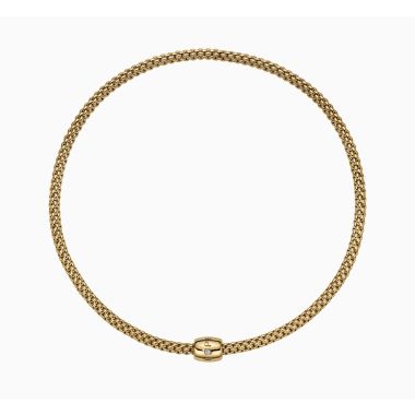 Fope Solo Flex'it 18ct Yellow Gold Necklet with Ornamental Clasp