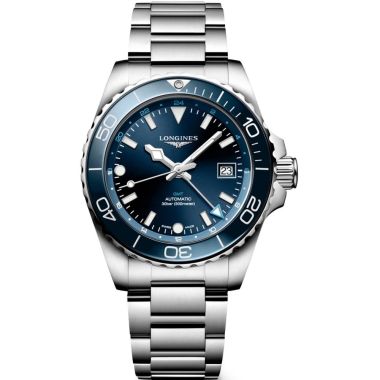 Longines HydroConquest Automatic Blue GMT 41mm Watch L3.790.4.96.6