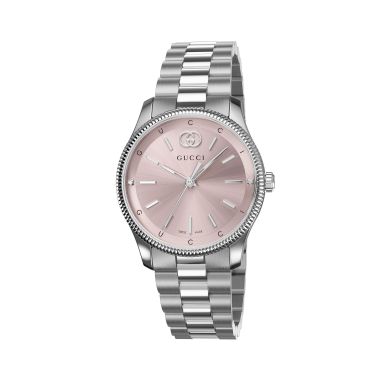 GUCCI G-Timeless Pink Dial Steel 29mm Watch YA1265061