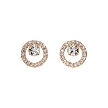 Swarovski Creativity stud earrings, White, Rose gold-tone plated