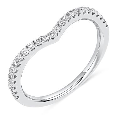 Diamond Half Eternity Ring, Platinum