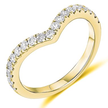 Diamond Half Eternity Ring, 18ct Yellow Gold