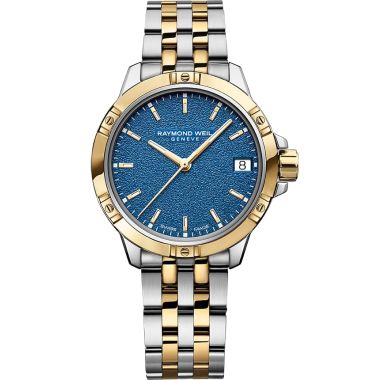 Raymond Weil Tango Ladies Two-Tone Frosted Blue Dial 30mm Watch