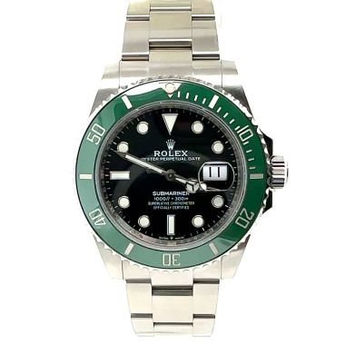 Rolex Submariner Date Green Bezel Oyster 41mm Watch 126610LV